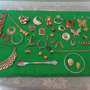 RETRO VINTAGE JEWELRY Parts & Pieces Lot